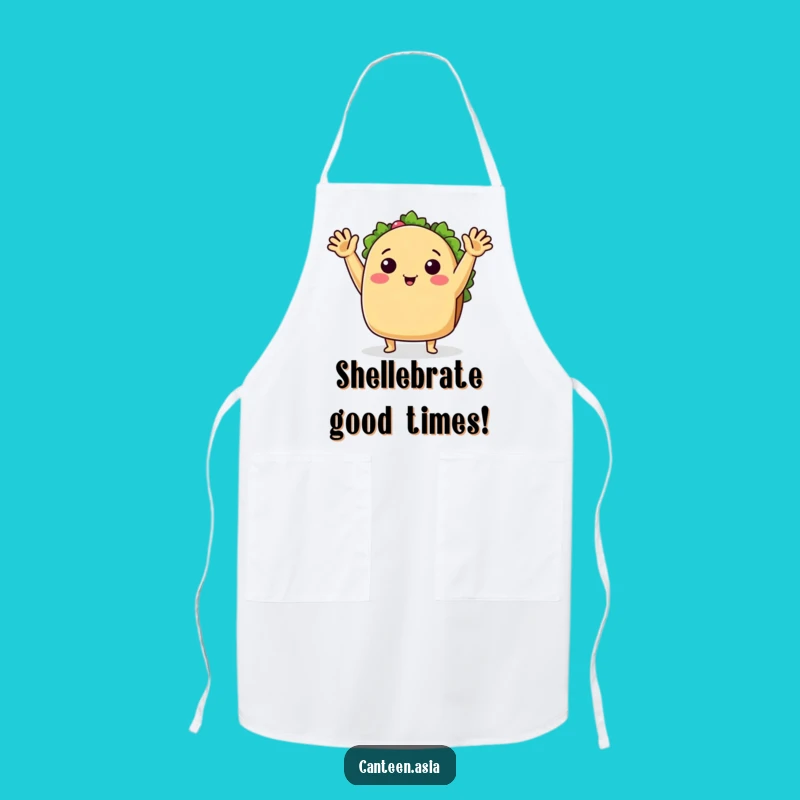 Funny Taco Waving Hello Apron - Cook with Cheer & This Hilarious Funny Gift