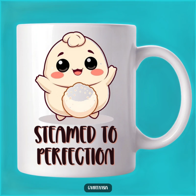 Funny Dumpling Rice Ball Mug: Cheerful & Hilarious Gift for Food Fans