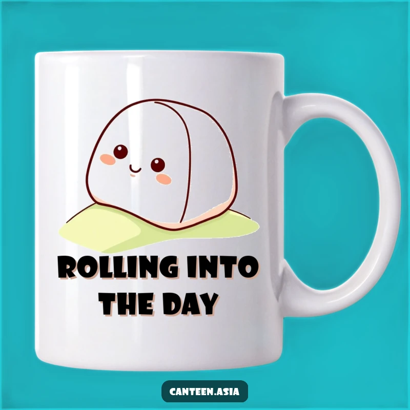 Funny Onigiri Rolling Mug - Hilarious Rice Ball Gift for Joyful Mornings