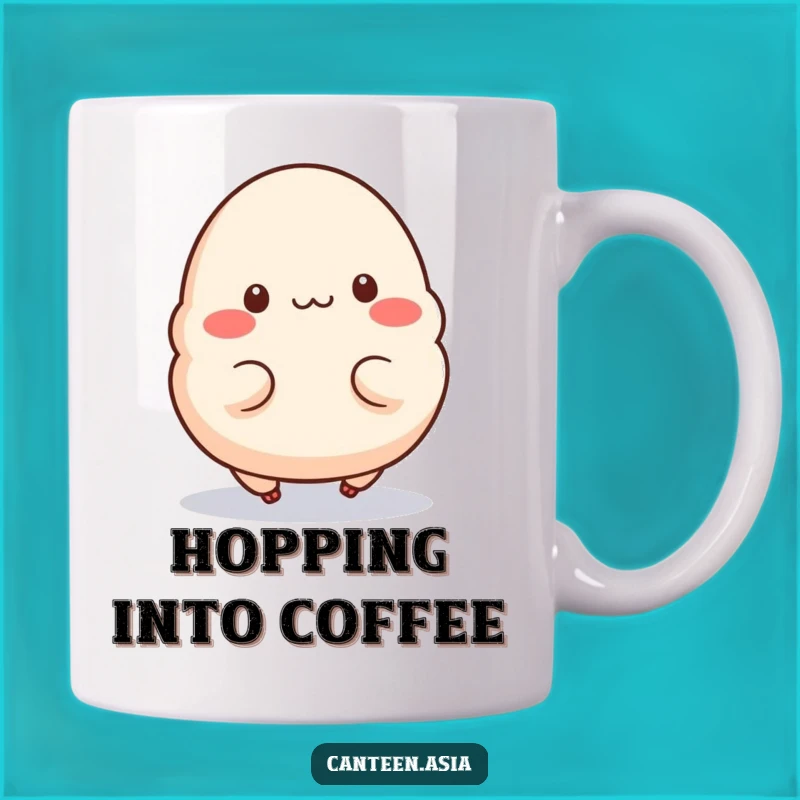 Funny Dumpling Hop Mug - Start Your Day with a Bounce & This Funny Gift