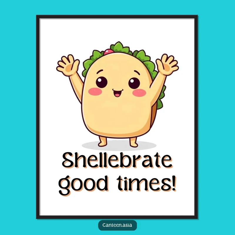 Funny Taco Waving Hello Digital Art - Brighten Walls with This Joyful Funny Gift