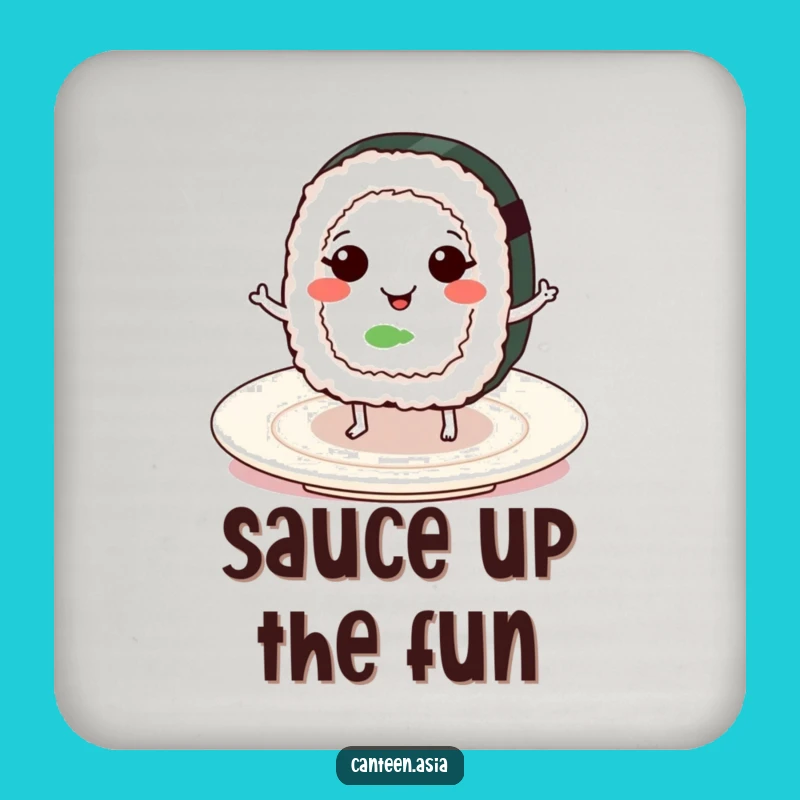 Funny Sushi Dance Coasters: Protect Surfaces with Hilarious Charm