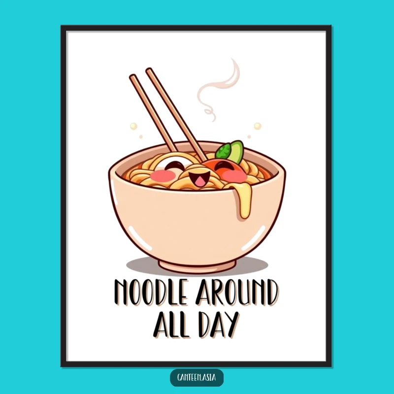 Funny Ramen Grin Poster - Decorate Your Space with This Hilarious Noodle Art