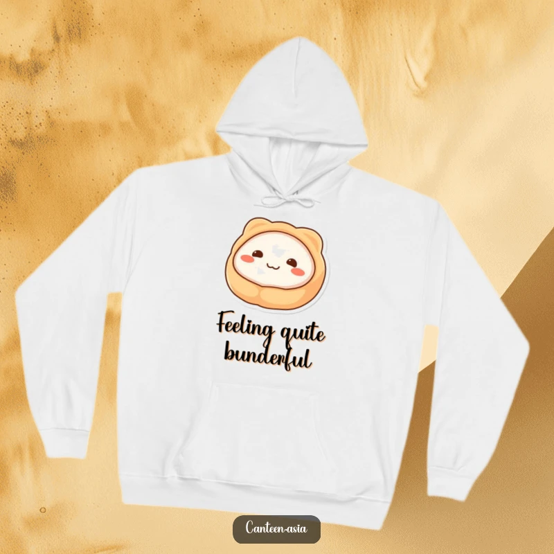 Funny Hoodie: A wobbly, smiling dim sum with dot eyes, offering a warm and huggable presence.
