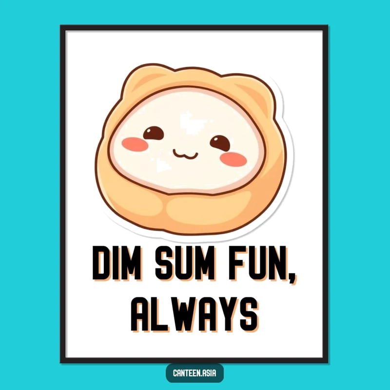 Free Printable Wall Art: Smiling Dim Sum Pal! Quirky Downloadable Decor