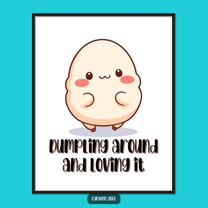Free Printable Wall Art: Hopping Dumpling Pal! Cute Downloadable Decor