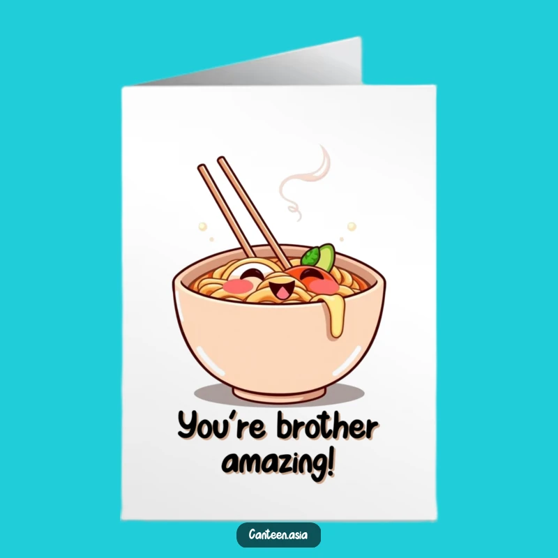 Free Printable Congrats Card: Grinning Ramen Bowl! Best Downloadable Gift
