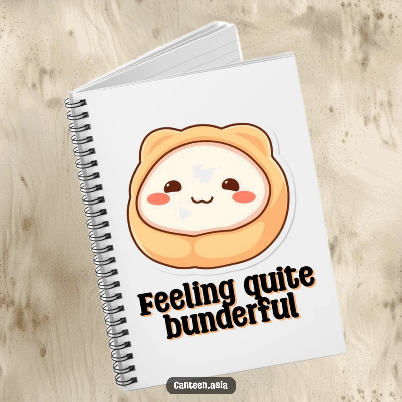 Funny Notebook: A wobbly dim sum with dot eyes and a cheerful smile, ready to record your brilliant thoughts.