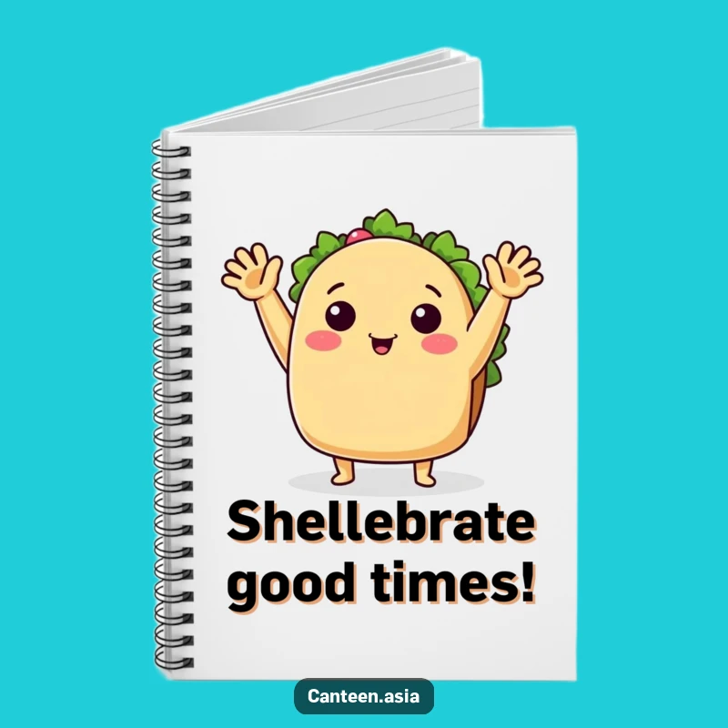 Funny Taco Waving Hello Notebook - Jot Down Ideas with This Cheerful Funny Gift